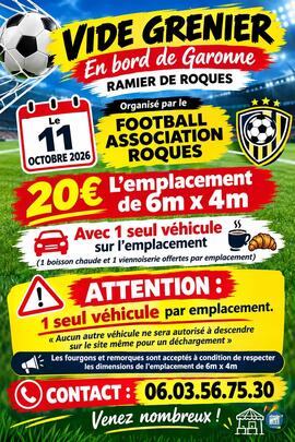 Image Vide greniers du Football Association Roques (photo 1)
