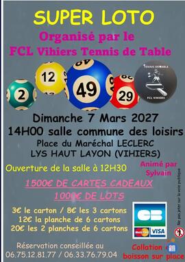 Image LOTO du FCL VIHIERS Tennis de Table (photo 1)