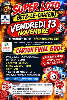 Image Loto par l'amicale des sapeurs pompiers de Betz le château animé par KARINE (photo 1)