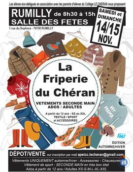 Image Friperie Du Chéran - Dépôt-vente de vêtements Automne Hiver - Ados/adultes (photo 1)