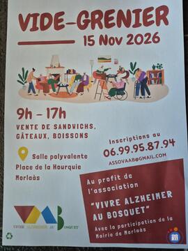 Image VIDE GRENIER DE L'ASSOCIATION VIVRE ALZHEIMER AU BOSQUET (photo 1)