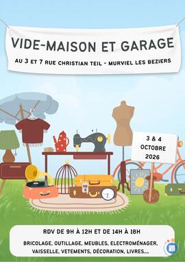Image Grand vide-maisons et garages les 3 et 4 octobre à Murviel les Béziers (photo 1)
