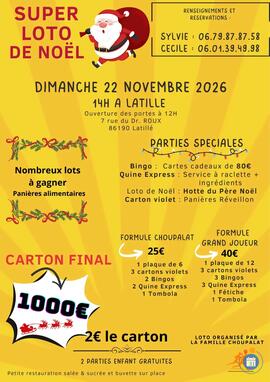 Image Super loto de Noël organisé par la Famille Choupalat 