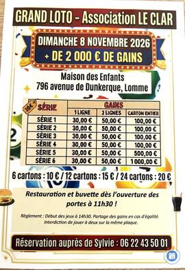 Image LE CLAR ORGANISE SON LOTO (photo 1)