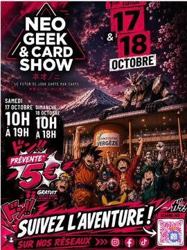 Image Neo Geek & Card Show 2026 Bourse geek & cartes à collectionner TCG/Jeux video... (photo 1)