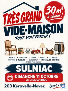 Image Très grand vide-maison à sulniac – 30m³ à chiner ! (photo 1)