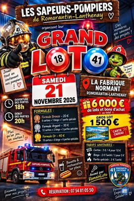 Image Grand Loto des Sapeurs Pompiers de Romorantin (photo 1)
