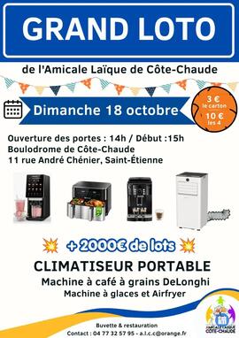 Image GRAND LOTO DU BASKET DE L'AMICALE LAIQUE DE COTE CHAUDE (photo 1)