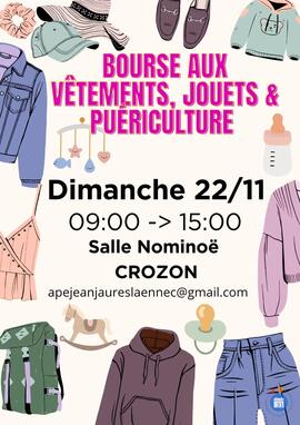 Image Bourse aux vetements,jouets et puériculture APE Jean Jaures Laennec (photo 1)