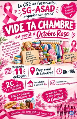 Image Vide ta chambre au profit d'Octobre Rose (photo 1)