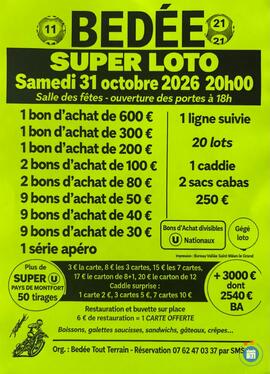 Image Super loto de Bédée Tout Terrain Anim Gégé loto (photo 1)