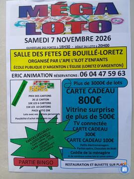 Image MEGA LOTO APE L'ILOT Z'ENFANTS (photo 1)