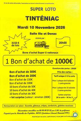 Image Super loto MOCF Mutuelle des Orphelins avec JCO (photo 1)