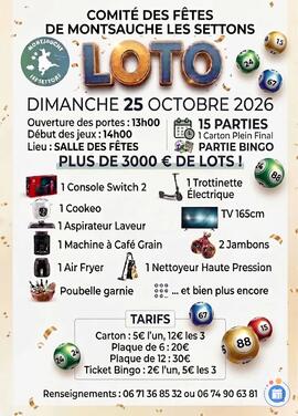 Image Loto du comité des fêtes de montsauche les Settons (photo 1)