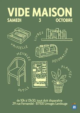 Image Vide maison 29 rue Fernandel Limoges/Landouge samedi 3 octobre de 10h à 13h30 (photo 1)