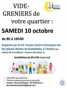 Image Vide grenier d’automne du CIL Toulon centre historique. (photo 1)