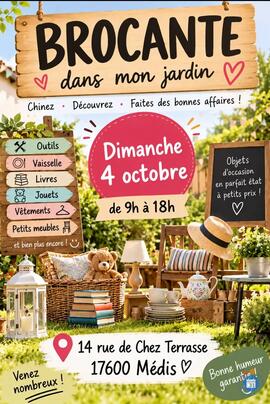 Image Brocante dans mon jardin (photo 1)