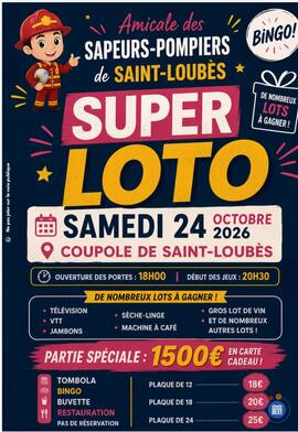 Image SUPER LOTO de l’amicale des sapeurs pompiers de St Loubes (photo 1)