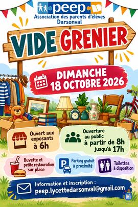 Image Vide grenier d’automne école Darsonval (photo 1)