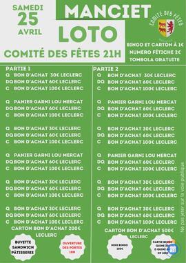 Image Loto du comité des fêtes de Manciet (photo 1)