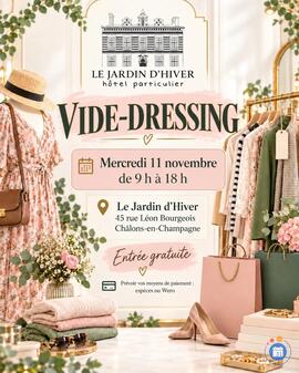Image ✨ GRAND VIDE-DRESSING ✨ au Jardin d’Hiver – Châlons-en-Champagne (photo 1)