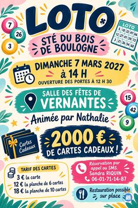 Image Loto de la sté du bois de Boulogne animé par Nathalie (photo 1)
