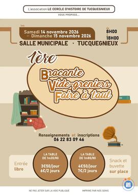 Image 1ere brocante , vide-greniers , foire a tout en salle (photo 1)