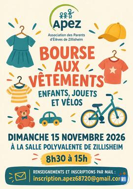 Image Bourse aux vêtements enfants, jouets, puériculture et vélos (photo 1)