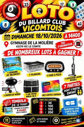 Image Grand LOTO Billard Club Vicomtois (photo 1)