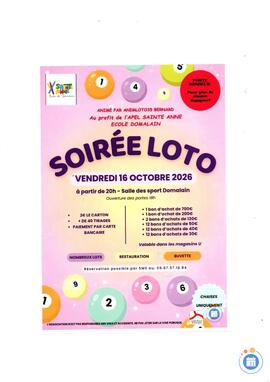 Image SOIREE LOTO Animé par ANIMLOTO35 BERNARD (photo 1)