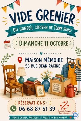 Image Vide grenier du Conseil Citoyen de terre rouge (photo 1)