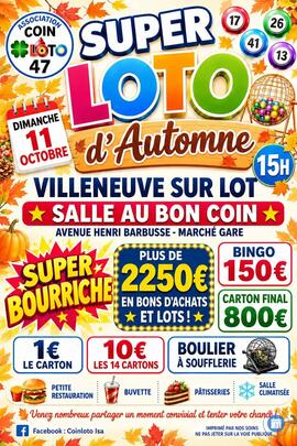 Image MEGA LOTO DE L'AUTOMNE COIN LOTO 47 (photo 1)