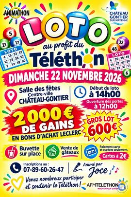 Image LOTO AU PROFIT DU TELETHON organisé par ANIMATHON (photo 1)