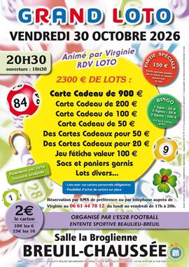 Image GRAND LOTO ANIME PAR VIRGINIE RDV LOTO A BREUIL CHAUSSEE (photo 1)