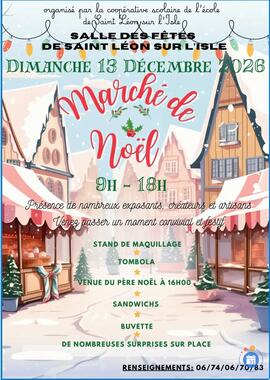 Image Marché de Noël organiser par la Cooperative scolaire de Saint Léon sur L'Isle (photo 1)