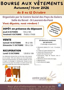 Image Bourse aux vêtements automne/hiver 2026 (photo 1)