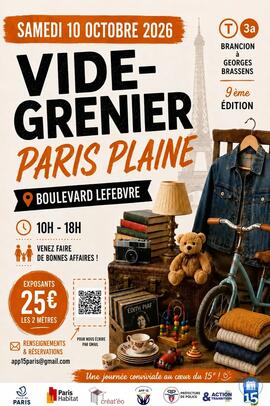 Image Vide Grenier Paris Plaine/ Boulevard Lefebvre (photo 1)