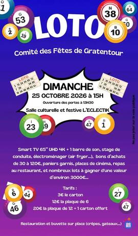 Image LOTO DU COMITE DES FETES DE GRATENTOUR (photo 1)