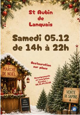 Image Marché de Noël - vente de sapins (photo 1)