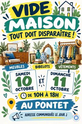 Image Vide maison 10 et 11 octobre de 10h à 18h (photo 1)