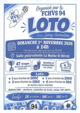 Image loto- bingo foot haut val de sèvre avec JAMY 47 tirages (photo 1)