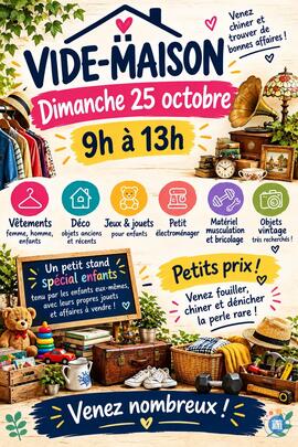 Image 🏡 VIDE-MAISON – DIMANCHE 25 OCTOBRE ! 🏡 (photo 1)