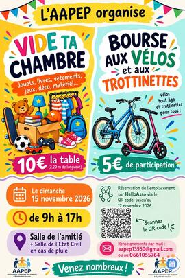 Image VIDE TA CHAMBRE & BOURSE AUX VELOS ET TROTTINETTES (photo 1)