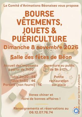 Image Bourse aux vêtements, jouets, puériculture. (photo 1)