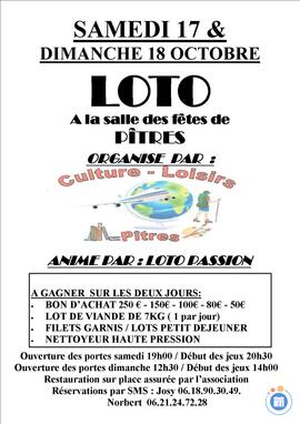 Image LOTO DE CULTURE ET LOISIRS DE PITRES (photo 1)