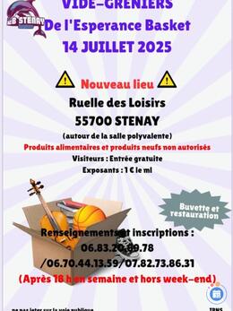 Image Vide grenier de l'Espérance Basket de Stenay (photo 1)