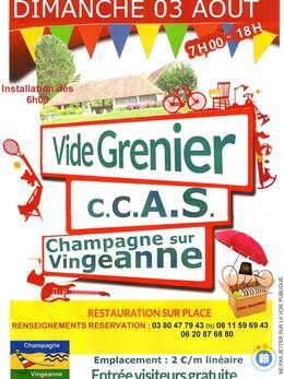 Image Vide grenier du ccas de champagne sur vingeanne (photo 1)