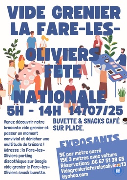 Image Vide grenier la fare les oliviers fériés lundi 14 juillet (photo 1)