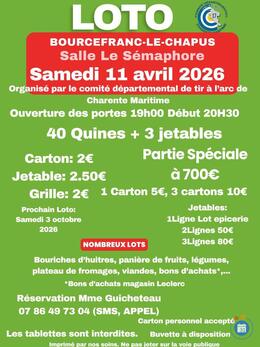 Image Loto comité départemental de tir à l'arc Charente-Maritime (photo 1)