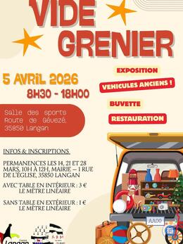 Image VIDE GRENIER avec exposition de véhicule ancien (photo 1)